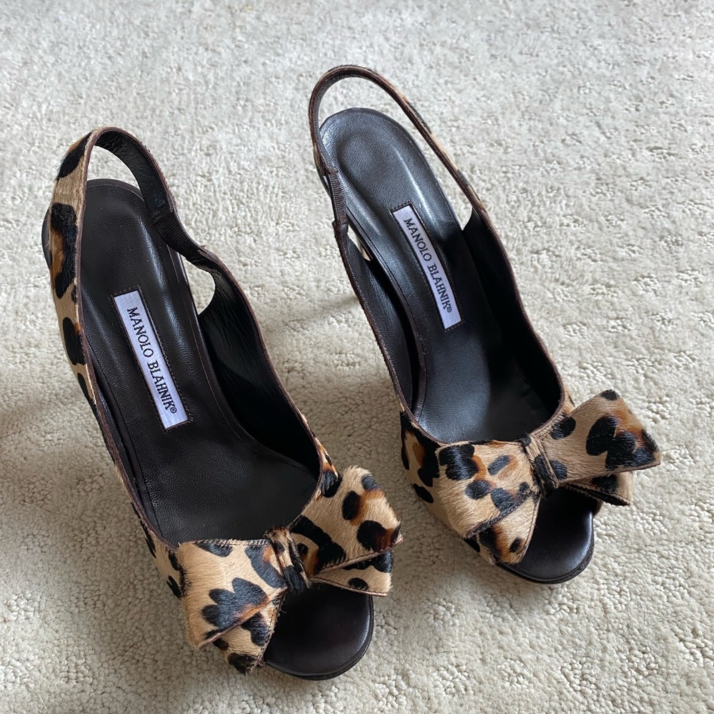 Manolo Blahnik Leopard Heels